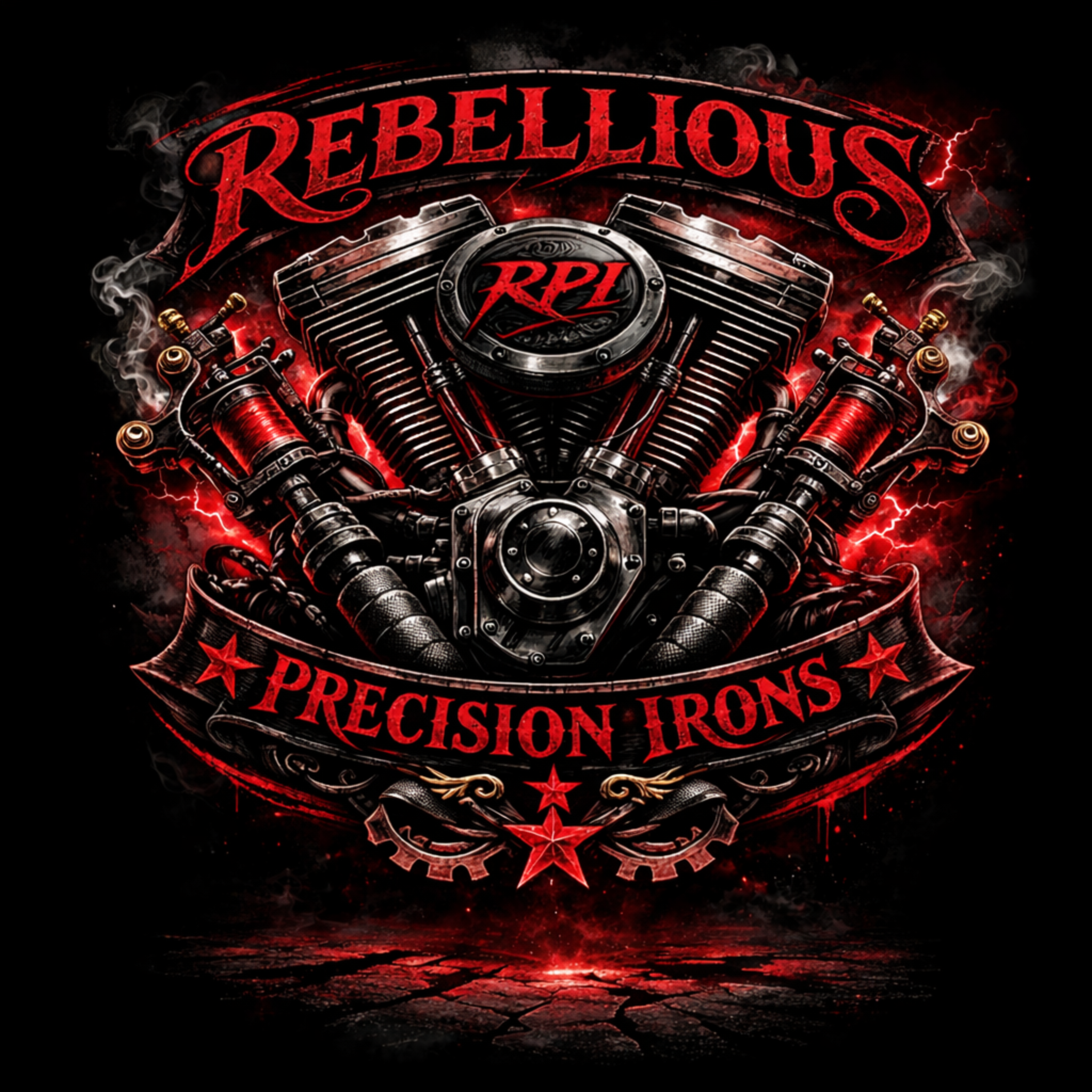 Rebellious Precision Irons logo artwork